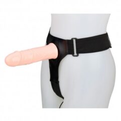 LeLuv 8 Male Hollow Vibrating Strap On-product of delhisextoystore
