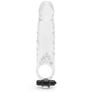 font position Vibrating penis Sleeve extension shealth Transparent-product of delhisextoystore