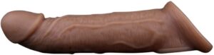 Showing front Brown Big Penis sleeve Realistic Cock sleeve Extender product of Delhisextoystore